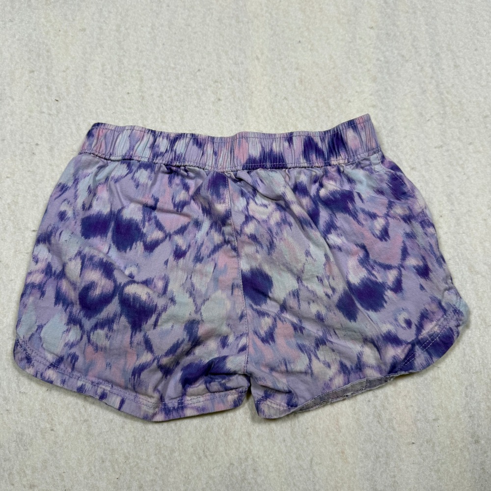 The Childrens Place Girls Purple Pink Tie Dye Ikat Pull On Shorts Size 6